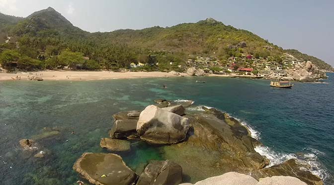 View of Koh Tao from cliff jumping spot