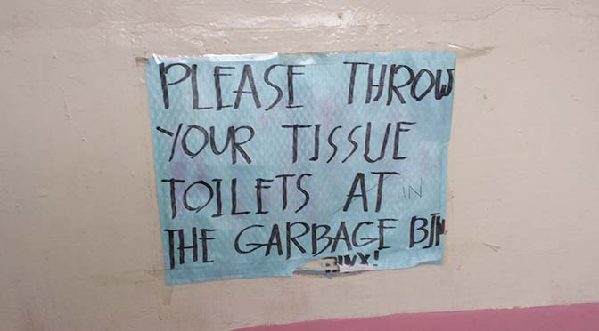 tissue warning in philippine comfort room