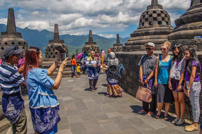 One of the fifty pictures we were asked to be in at the Borobudur temple.