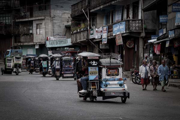 Philippine tricycles rule the roads. 