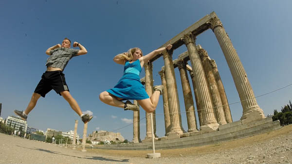 Jump shot at the Temple of Zeus