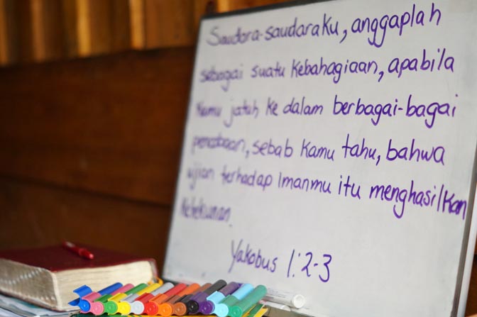 Attending Indonesian bible studies and church. 